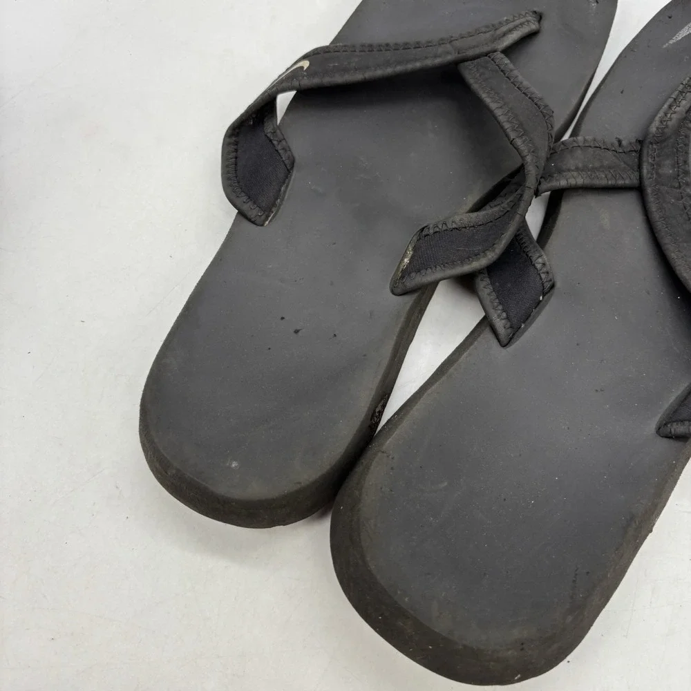 Nike Comfort Footbed Flip Flops Womens 8 Black Thong Sandals Support Slides